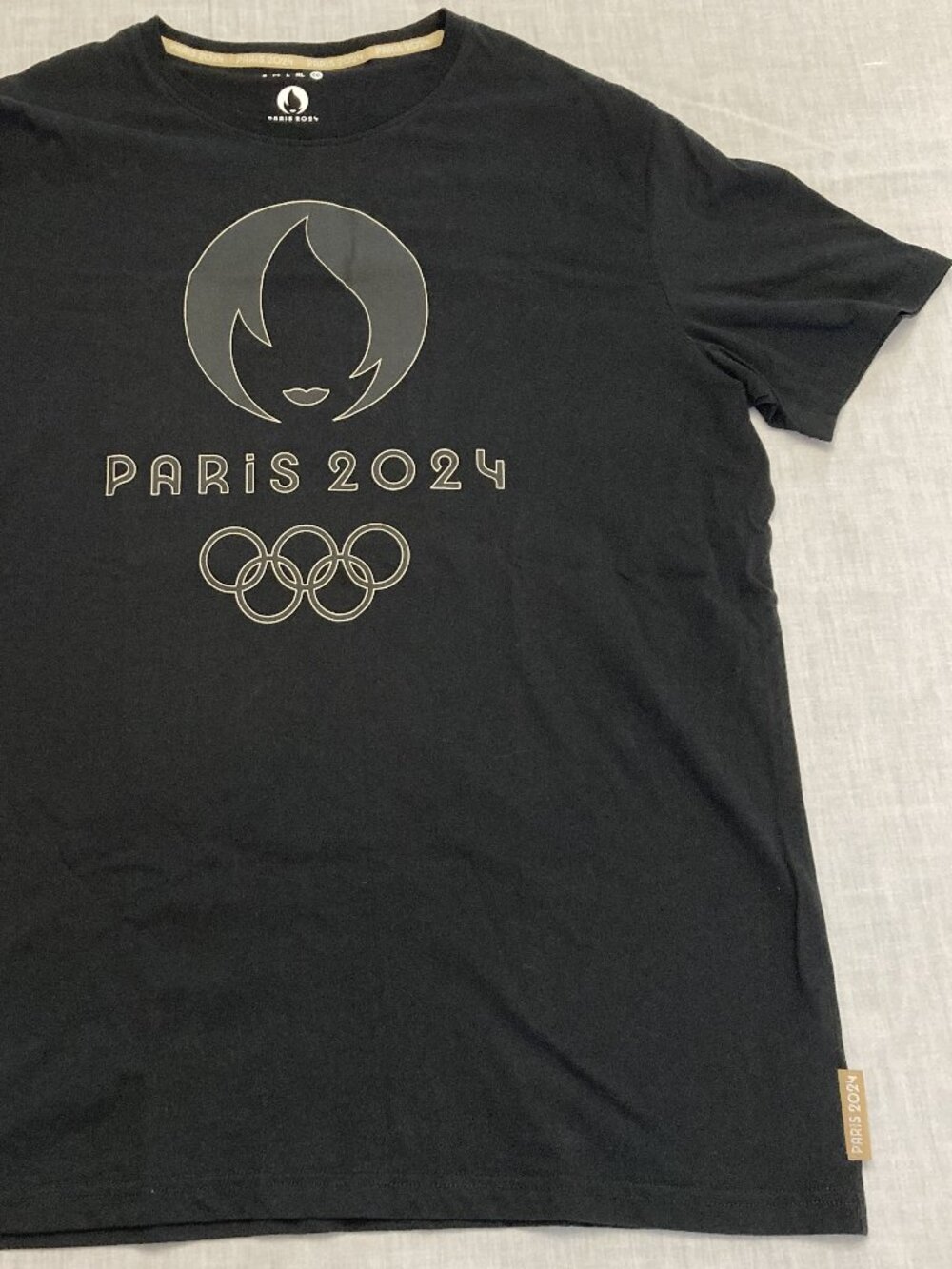 Official Paris 2024 Summer Olympic Games T-Shirt Women's XXL Black Olympics